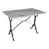 366 000010 7 Ankara marble table pakoworld cast iron in white-black shade Φ70x70.8cmIndoor furniture > Dining Tables