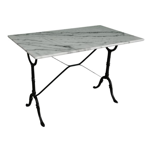 366 000010 7 Weiber marble table pakoworld cast iron in white-black shade 100x60x70.8cmIndoor furniture > Dining Tables