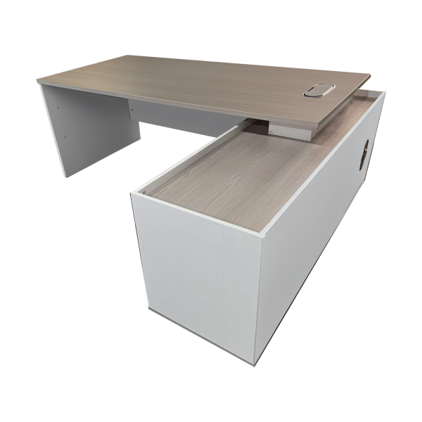 367 000002 1 6 Professional work corner desk Armadi pakoworld sonoma-white 180x80x75cmOffice furniture > Professional desk