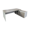 367 000002 8 Office desk Zervan pakoworld in oak color with white metal legs 80x50x84cmOffice furniture > Working desk
