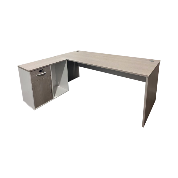367 000005 5 Professional work corner desk Armadi pakoworld in sonoma-white 180x80x75cmOffice furniture > Professional desk