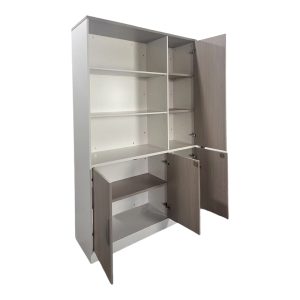 367 000017 2 4 Office bookcase Armadi pakoworld in sonoma-white color 120x40x200cmOffice furniture > Bookshelves