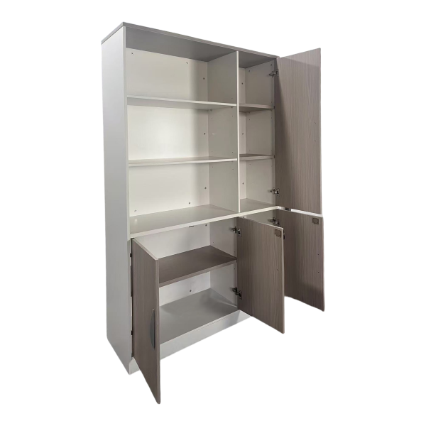 367 000017 2 5 Office bookcase Armadi pakoworld in sonoma-white color 120x40x200cmOffice furniture > Bookshelves