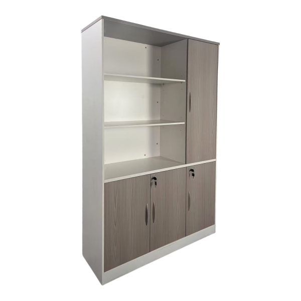 367 000017 7 Office bookcase Armadi pakoworld in sonoma-white color 120x40x200cmOffice furniture > Bookshelves