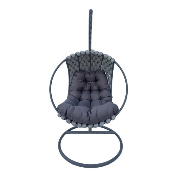 368 000004 13 Makito pakoworld swing nest metal base - pvc in grey color 100x105x195cmOutdoor furniture > Gardens swings