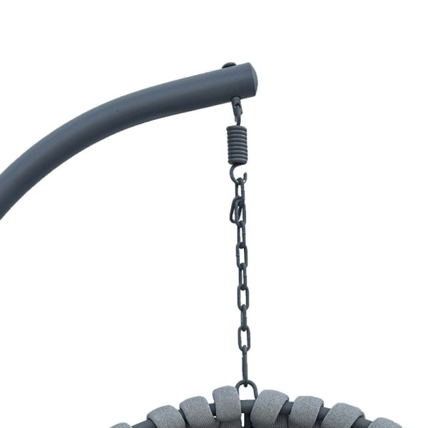 368 000004 4 10 Makito pakoworld swing nest metal base - pvc in grey color 100x105x195cmOutdoor furniture > Gardens swings