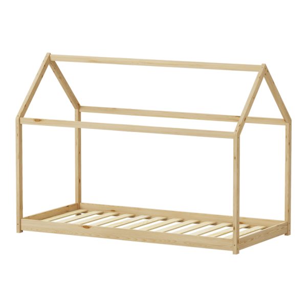 370 000001 2 1 Children's bed Nino Montessori type pakoworld pine wood in a natural shade 90x190cmIndoor furniture > Children's Room