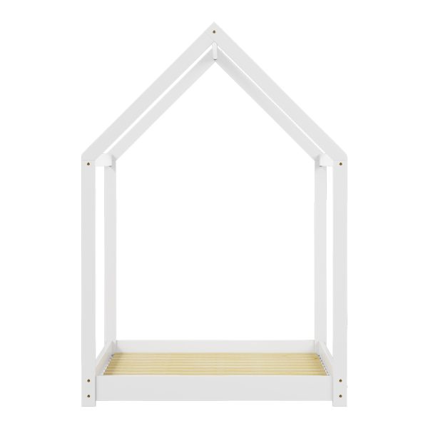 370 000002 4 1 Children's bed Nino Montessori type pakoworld pine wood in white shade 90x190cmIndoor furniture > Children's Room
