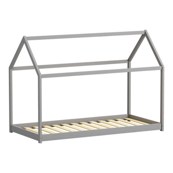 370 000003 2 1 Children's bed Nino Montessori type pakoworld pine wood in grey shade 90x190cmIndoor furniture > Children's Room