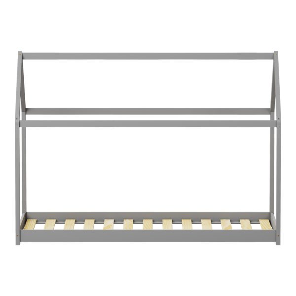370 000003 3 1 Children's bed Nino Montessori type pakoworld pine wood in grey shade 90x190cmIndoor furniture > Children's Room