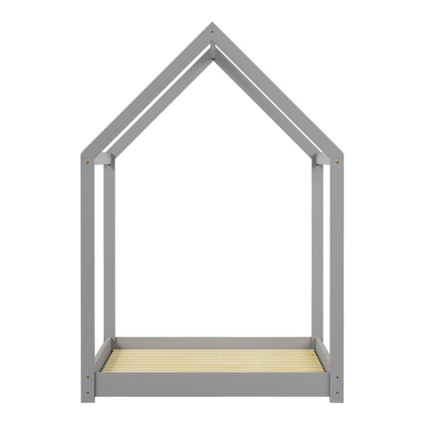 370 000003 4 1 Children's bed Nino Montessori type pakoworld pine wood in grey shade 90x190cmIndoor furniture > Children's Room