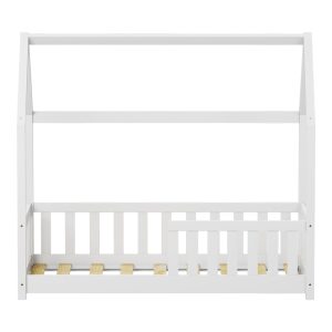 370 000007 3 2 Bambie children's bed with railing Montessori type pakoworld pine wood in white shade 70x140cmIndoor furniture > Children's Room