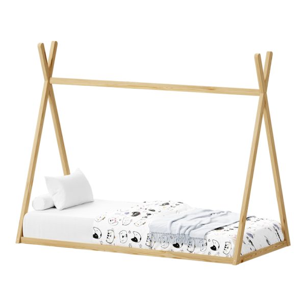 370 000015 1 Montessori style Lilly children's bed pakoworld natural shade pine wood 90x190cmIndoor furniture > Children's Room