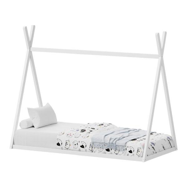 370 000016 1 Montessori style Lilly children's bed pakoworld white shade pine wood 90x190cmIndoor furniture > Children's Room