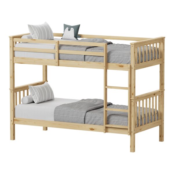 370 000022 1 Children's bunk bed Nani pakoworld pine wood in natural shade 90x190cmIndoor furniture > Children's Room