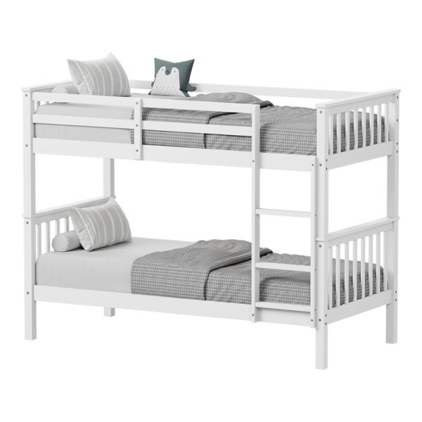 370 000023 1 Children's bunk bed Nani pakoworld pine wood in white shade 90x190cmIndoor furniture > Children's Room