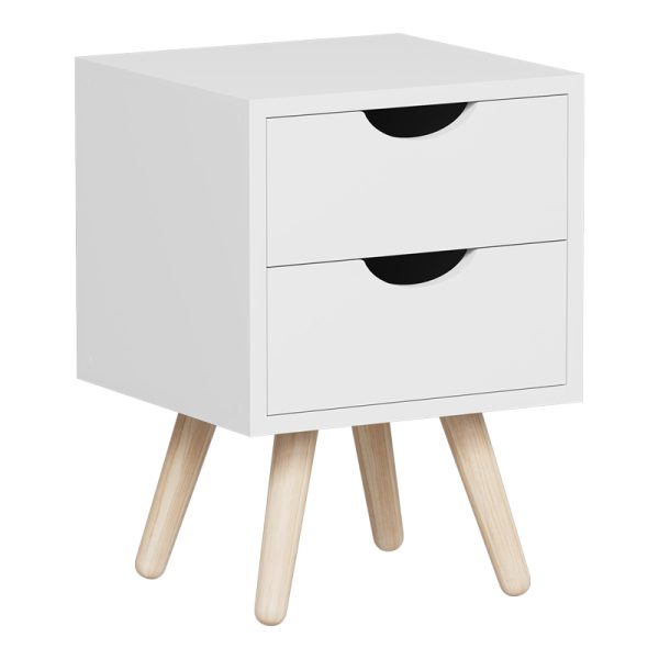 370 000025 3 Selma bedside table pakoworld in white shade 29.7x29.7x45cmIndoor furniture > Children's Room