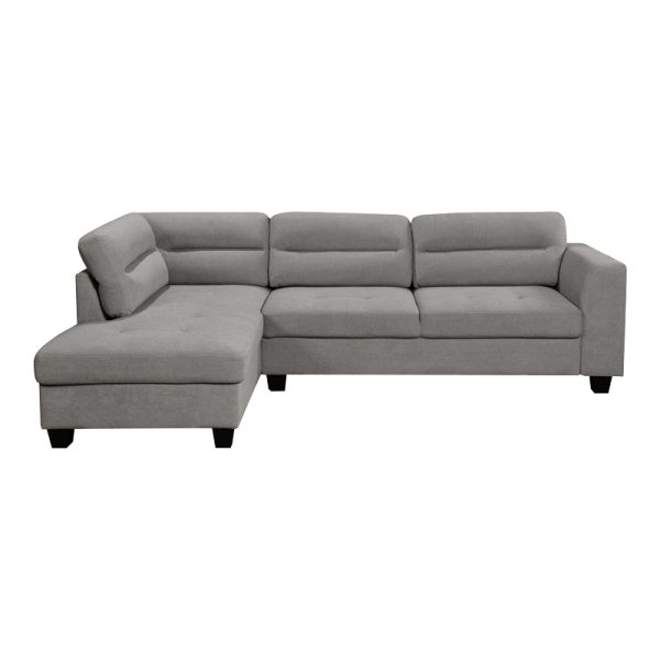371 000006 2 4 Corner sofa right corner Camile pakoworld dark grey fabric 270x174x95cmIndoor furniture > Cornered sofas
