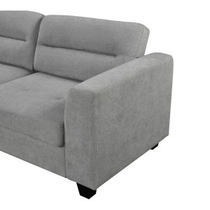 371 000006 3 4 Corner sofa right corner Camile pakoworld dark grey fabric 270x174x95cmIndoor furniture > Cornered sofas