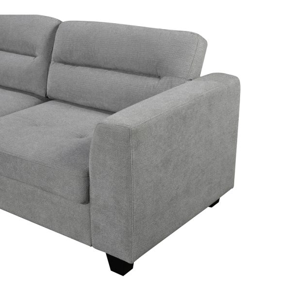 371 000006 3 4 Corner sofa right corner Camile pakoworld dark grey fabric 270x174x95cmIndoor furniture > Cornered sofas