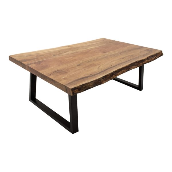 372 000008 4 3 Miles Slim pakoworld coffee table solid acacia wood in natural shade with black metal legs 115x60x45cmBOHO CHIC > Coffee Tables