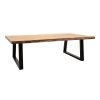 372 000008 6 Miles pakoworld table solid acacia wood thickness 3.7-4cm in natural shade with black metal legs 160x90x76cmBOHO CHIC > Dining Tables