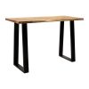 372 000011 6 Miles pakoworld table solid acacia wood thickness 3.7-4cm in natural shade with black metal legs 200x96x76cmBOHO CHIC > Dining Tables