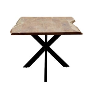 372 000013 2 3 Miles pakoworld table solid acacia wood thickness 3.7-4cm in natural shade with black metal legs 200x100x76cmBOHO CHIC > Dining Tables
