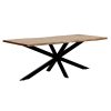 372 000013 4 Miles pakoworld table solid acacia wood thickness 3.7-4cm in natural shade with black metal legs 160x90x76cmBOHO CHIC > Dining Tables