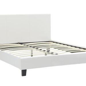 006 000001 2 Double bed Nevil pakoworld PU white matte 150x200Indoor furniture > Beds