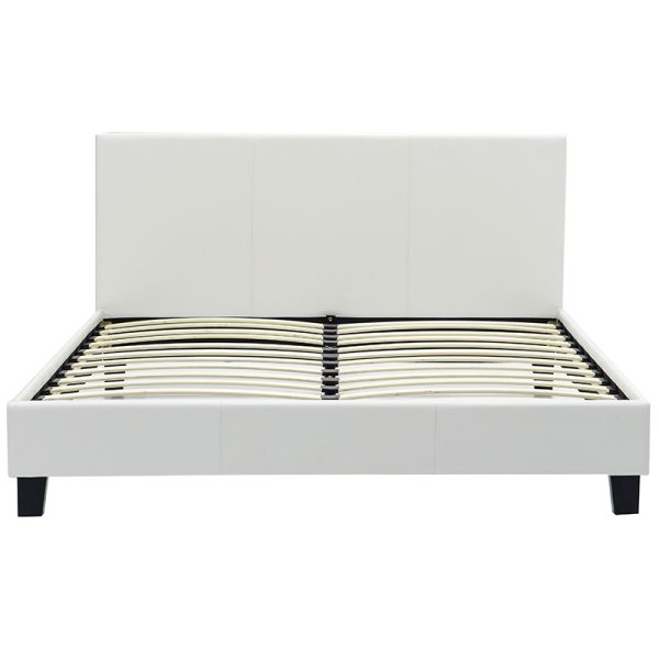 006 000001 3 Double bed Nevil pakoworld PU white matte 150x200Indoor furniture > Beds