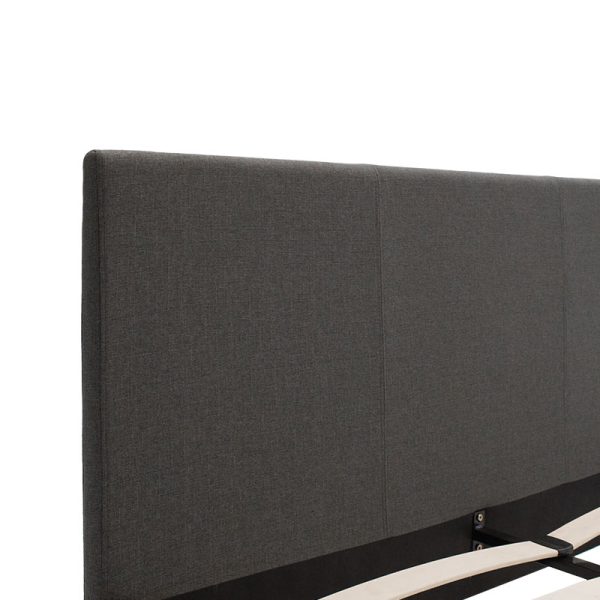 006 000020 4 Double bed Nevil pakoworld in dark grey fabric 150x200cmIndoor furniture > Beds