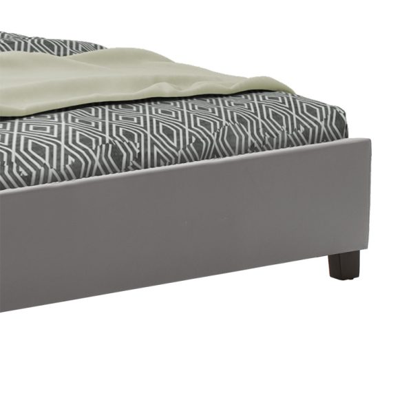 006 000040 3 Double bed Mago pakoworld pu in gray matte 150x200cmIndoor furniture > Beds