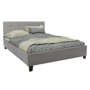 006 000040 Double bed Mago pakoworld pu in gray matte 150x200cmIndoor furniture > Beds