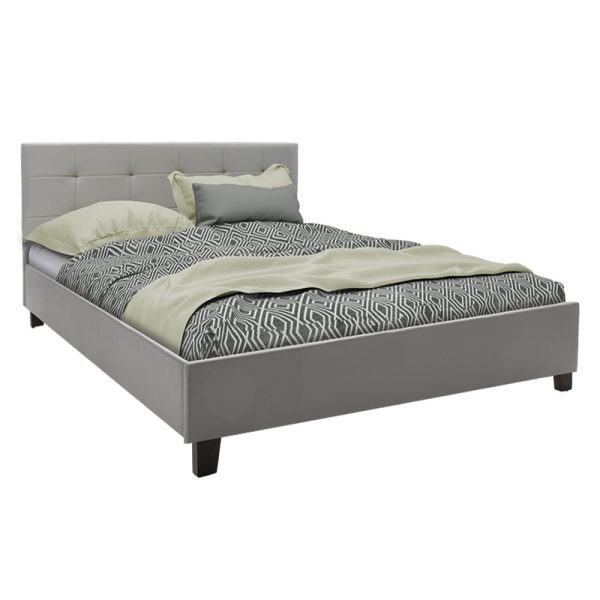 006 000040 Double bed Mago pakoworld pu in gray matte 150x200cmIndoor furniture > Beds