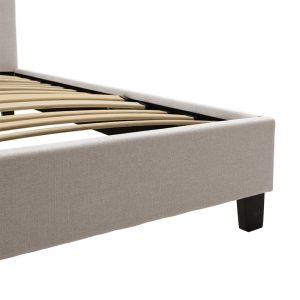 006 000041 2 Double bed Mago pakoworld in ivory fabric 160x200cmIndoor furniture > Beds