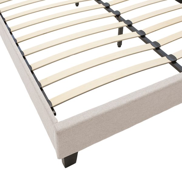 006 000041 3 Double bed Mago pakoworld in ivory fabric 160x200cmIndoor furniture > Beds