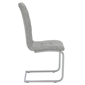 029 000022 3 Chair Darrell pakoworld metal chrome with PU light grey antiqueIndoor furniture > Chairs