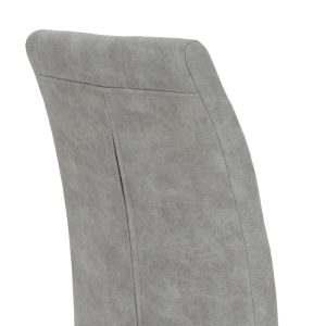 029 000022 4 Chair Darrell pakoworld metal chrome with PU light grey antiqueIndoor furniture > Chairs