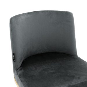 029 000192 4 Bar Stool Impartial metal golden legs-velvet dark greySPRING OFFERS