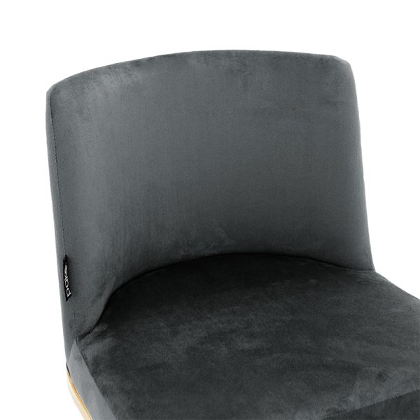 029 000192 4 Bar Stool Impartial metal golden legs-velvet dark greySPRING OFFERS