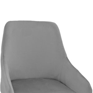 029 000201 4 Bar Stool Lithe metal golden black legs-velvet grey 47x44x98cmIndoor furniture > Bar stools