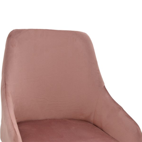 029 000202 4 Bar Stool Lithe metal golden black legs-velvet rotten apple 47x44x98cmIndoor furniture > Bar stools