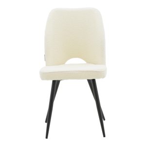 029 000211 3 Renish pakoworld chair bouclé white-metallic black leg 61x47x91.5cmIndoor furniture > Chairs
