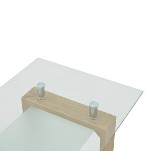 029 000236 3 Table Vrocho pakoworld natural wood-glass 110x60x45cmSPRING OFFERS