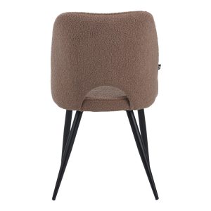 029 000290 4 Renish pakoworld chair bouclé in cappuccino color with black metallic legs61x47x91.5cmIndoor furniture > Chairs