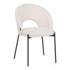 029 000299 Morea pakoworld rotating chair bouclé in beige color with black metallic legs 55x63.5x89.5cmIndoor furniture > Chairs