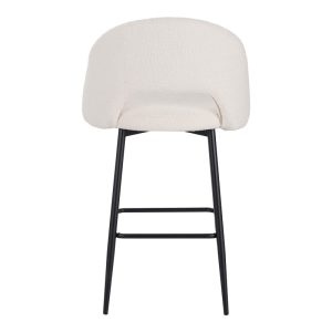 029 000302 4 Masebo pakoworld bar stool bouclé in white color with black metallic legs 48x52x97cmIndoor furniture > Bar stools