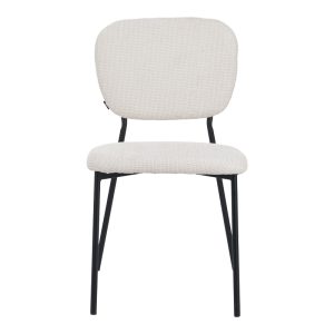 029 000305 3 Cathair pakoworld chair bouclé fabric in beige green color with black metallic legs 48x53x82cmIndoor furniture > Chairs