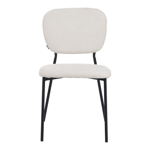 029 000305 3 Cathair pakoworld chair bouclé fabric in beige green color with black metallic legs 48x53x82cmIndoor furniture > Chairs